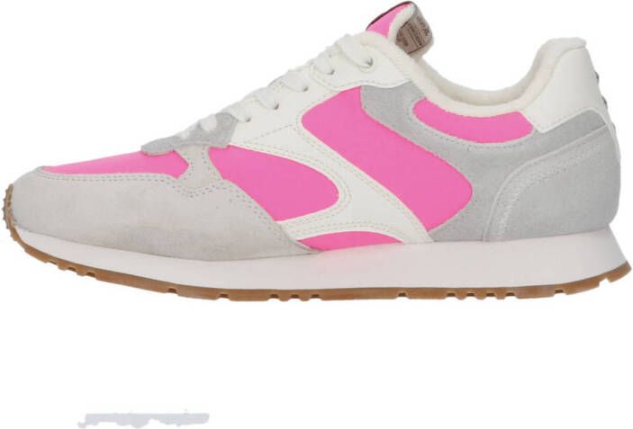 Scotch & Soda suède sneakers roze grijs