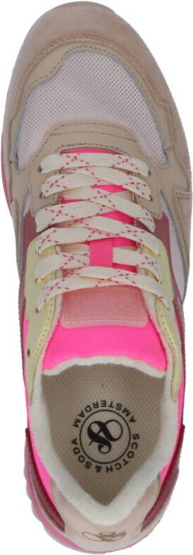 Scotch & Soda Vivi 23B suède sneakers beige roze