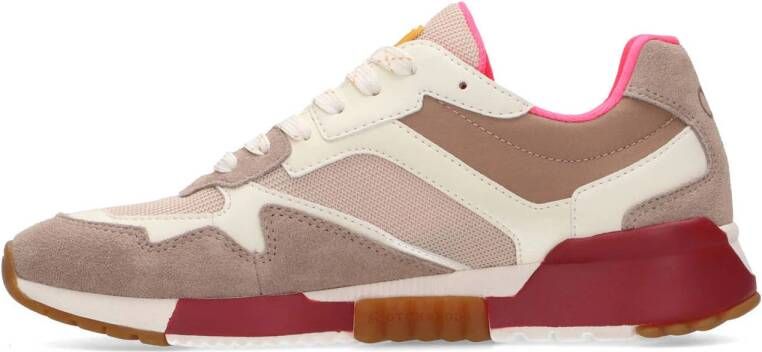 Scotch & Soda Vivi suède sneakers zand ecru