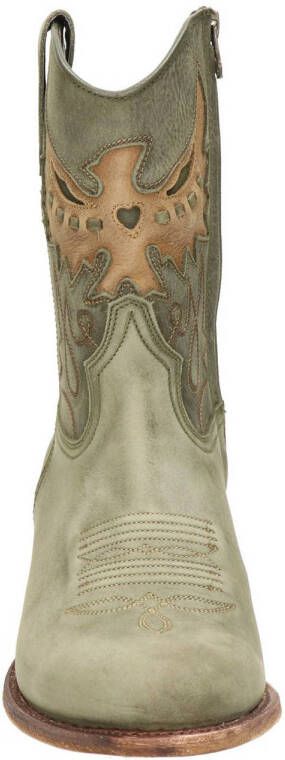 Sendra 16227 Debora leren cowboylaarzen groen