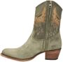 Sendra 16227 Debora leren cowboylaarzen groen - Thumbnail 3