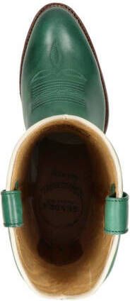 Sendra Debora Flex leren cowboylaarzen groen wit - Foto 4