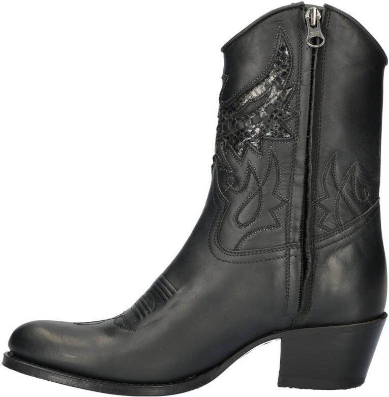 Sendra leren cowboylaarzen zwart