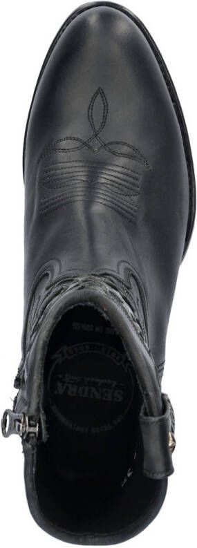 Sendra leren cowboylaarzen zwart