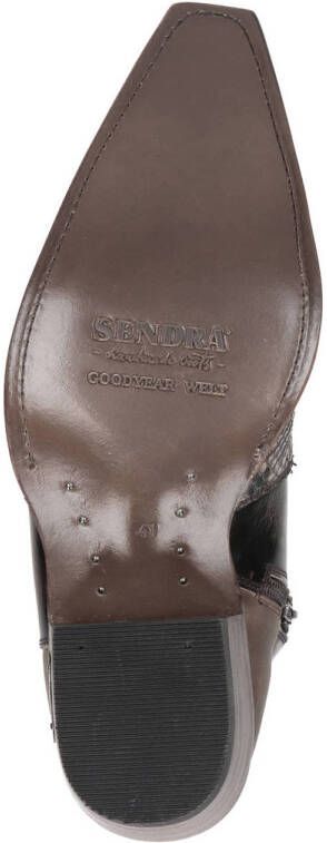 Sendra Mimo-Riding 5919 leren cowboylaarzen met slangenprint bruin