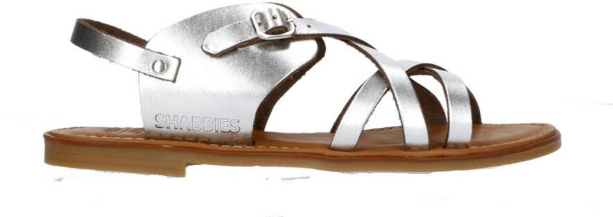 Shabbies Amsterdam Angle leren sandalen zilver