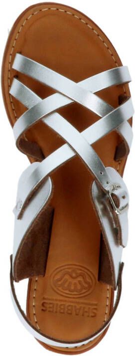 Shabbies Amsterdam Angle leren sandalen zilver