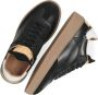 Shabbies Amsterdam Bossa Nuovo leren sneakers zwart - Thumbnail 3
