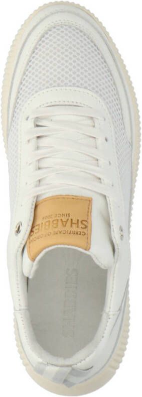 Shabbies Amsterdam CHAVI Lua leren sneakers wit