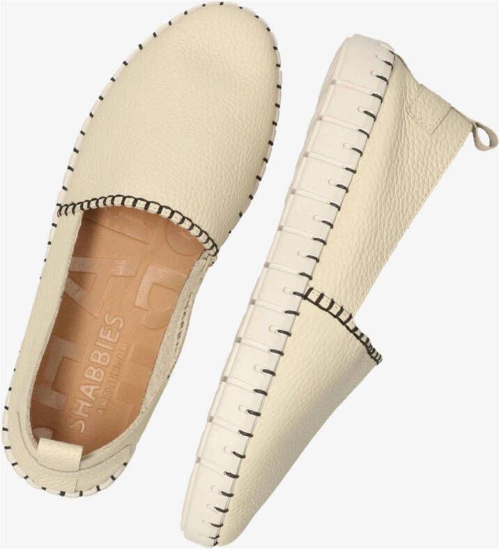 Shabbies Amsterdam NOVA Espa Floater leren espadrilles licht beige