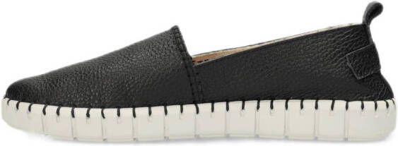 Shabbies Amsterdam NOVA Espa Floater leren espadrilles zwart