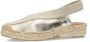 Shabbies Metallic Espadrille Slingback Sandal Yellow Dames - Thumbnail 3