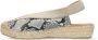 Shabbies Amsterdam Palma Ki Sling leren espadrilles met slangenprint beige zwart - Thumbnail 3