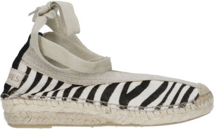 Shabbies Amsterdam Palma Kimono espadrilles zwart wit