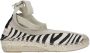 Shabbies Amsterdam Espadrille Palma Kimono Zebra White Zwart - Thumbnail 3