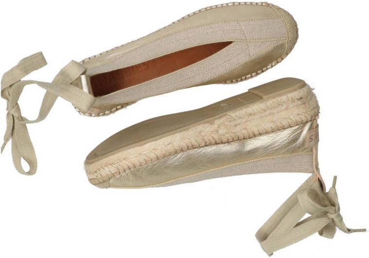 Shabbies Amsterdam PALMA Kimono leren espadrilles goud