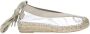 Shabbies Amsterdam Palma Kimono leren espadrilles zilver - Thumbnail 3