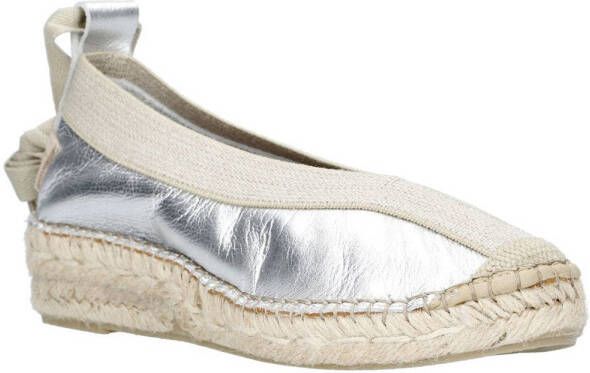 Shabbies Amsterdam PALMA Kimono leren espadrilles zilver