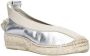 Shabbies Amsterdam PALMA Kimono leren espadrilles zilver - Thumbnail 2