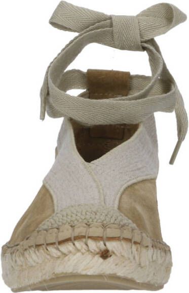 Shabbies Amsterdam Palma Kimono suède espadrilles donker zand