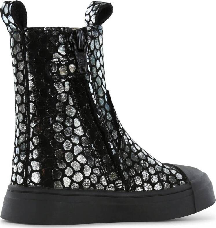 Shoesme enkelboots zwart zilver