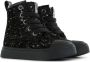Shoesme fluwelen sneakers met glitters zwart - Thumbnail 2