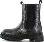 Shoesme leren chelsea boots zwart zilver Meisjes Leer Effen 26 - Thumbnail 3