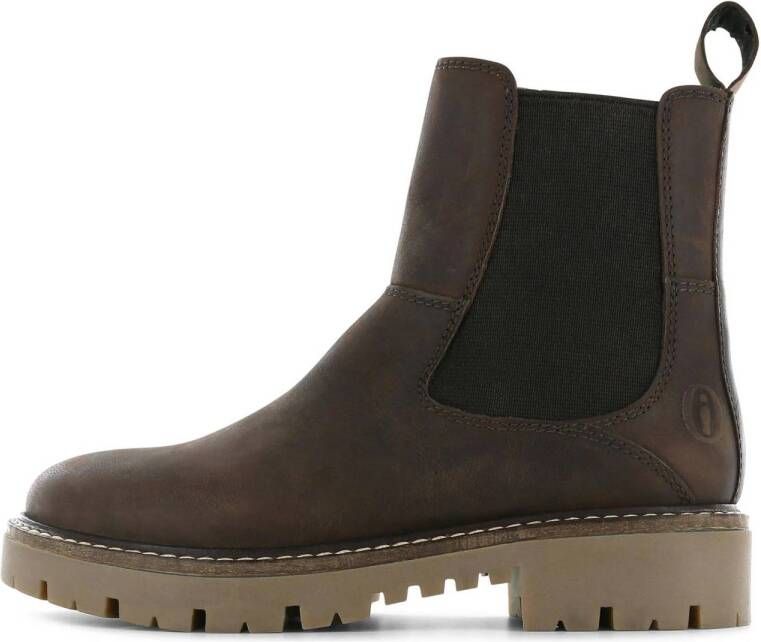 Shoesme leren chelseaboots bruin