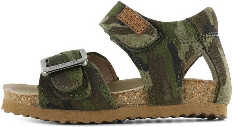 Shoesme leren sandalen met camouflage print groen