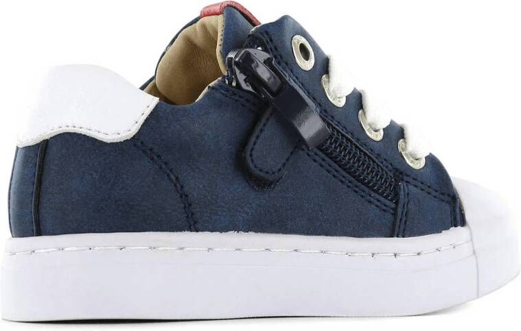 Shoesme leren sneakers donkerblauw