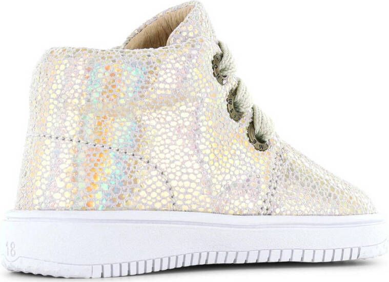 Shoesme leren sneakers goud met glitter