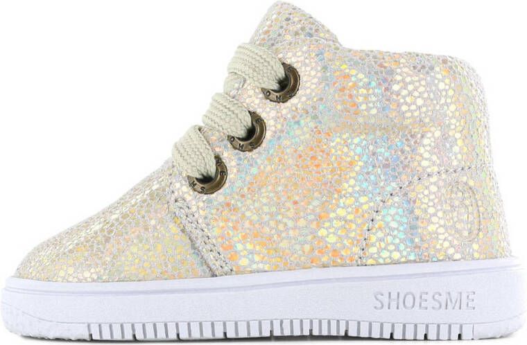 Shoesme leren sneakers goud met glitter