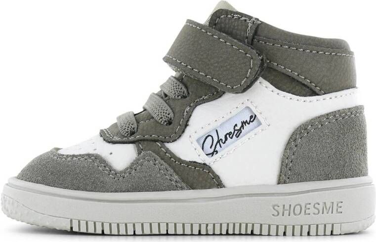 Shoesme leren sneakers grijs wit