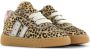 Shoesme leren sneakers met ponyhair en panterprint beige zwart - Thumbnail 4