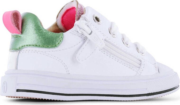 Shoesme leren sneakers wit roze