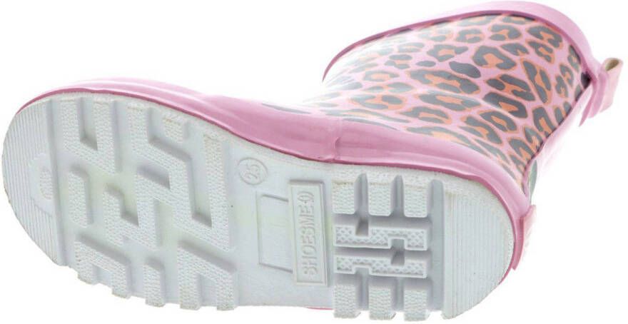 Shoesme regenlaarzen met panterprint roze