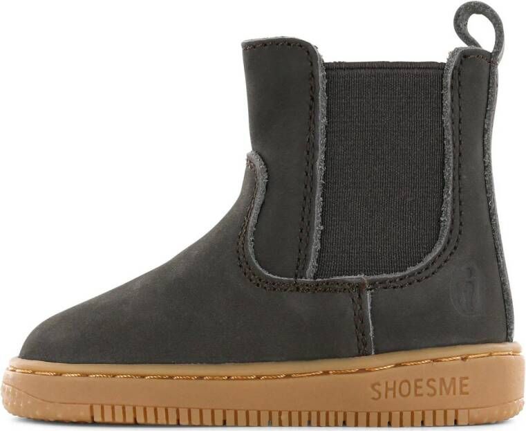 Shoesme suède enkelboots donkerbruin