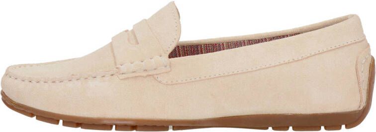 Sioux Carmona Velour suède mocassins zalmbeige