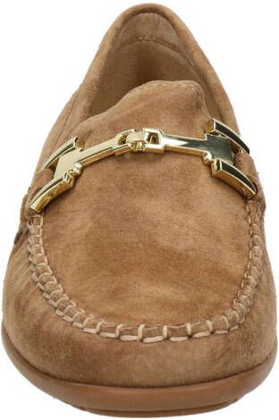 Sioux Cortizia suède mocassins met gesp camel