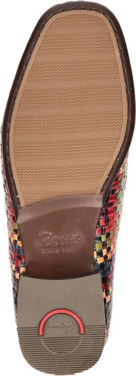 Sioux leren loafers rood multi