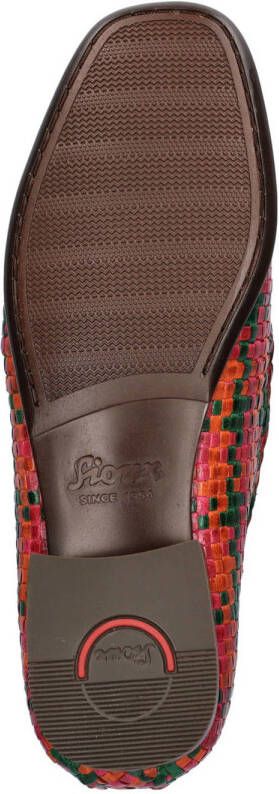 Sioux leren loafers roze multi