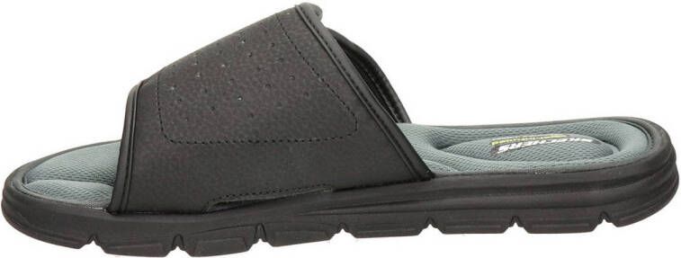 Skechers badslippers zwart