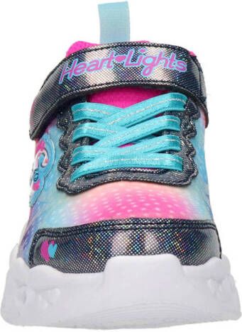 Skechers Flutter Heart Lights sneakers met lichtjes roze multi