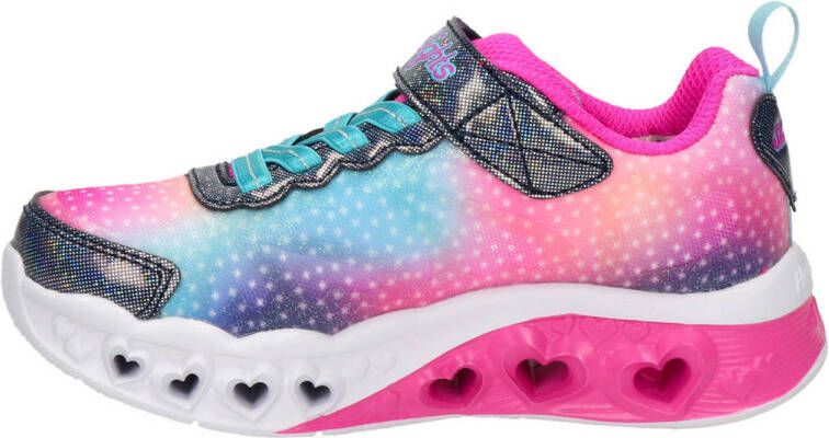 Skechers Flutter Heart Lights sneakers met lichtjes roze multi