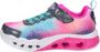 Skechers Flutter Heart Lights sneakers met lichtjes roze multi - Thumbnail 3