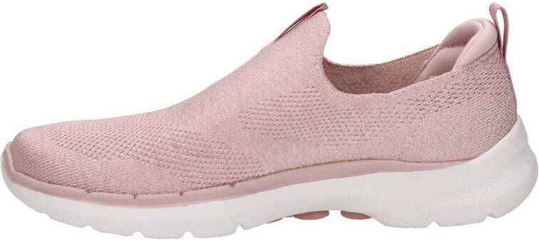 Skechers Go Walk 6 Glimmering instappers roze