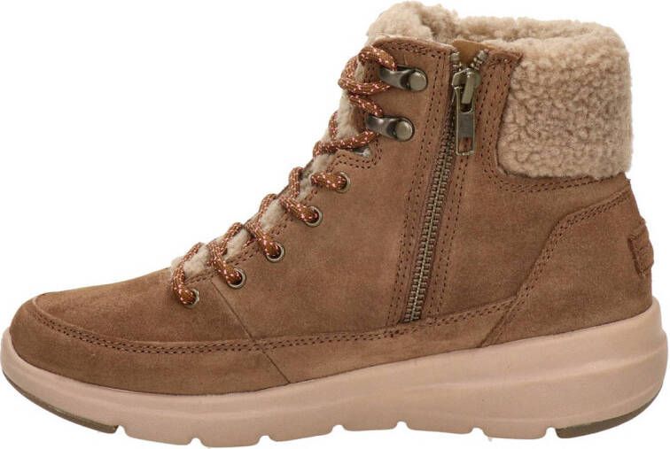 Skechers Go Walk suède veterboots bruin