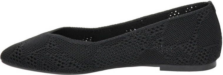 Skechers Knitty City ballerina's zwart