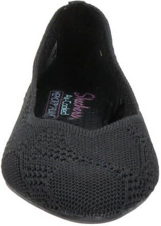 Skechers Knitty City ballerina's zwart