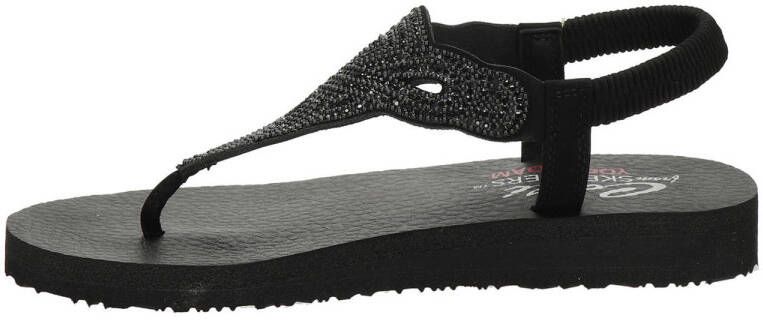 Skechers Meditation sandalen met strass zwart